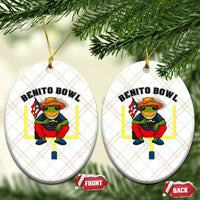 Benito Bowl Coquí Frog Football Ceramic Ornament Funny Puerto Rico Flag Game Day Music Fans