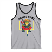 Benito Bowl Coquí Frog Football Tank Top Funny Puerto Rico Flag Game Day Music Fans