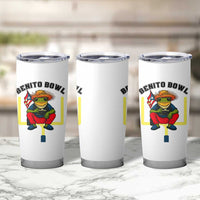 Benito Bowl Coquí Frog Football Tumbler Cup Funny Puerto Rico Flag Game Day Music Fans