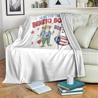 Here for the Benito Bowl 2026 Coquí Frog Throw Blanket Puerto Rican Funny Football Music Fans
