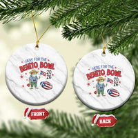 Here for the Benito Bowl 2026 Coquí Frog Ceramic Ornament Puerto Rican Funny Football Music Fans