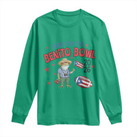 Here for the Benito Bowl 2026 Coquí Frog Long Sleeve Shirt Puerto Rican Funny Football Music Fans
