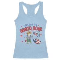 Here for the Benito Bowl 2026 Coquí Frog Racerback Tank Top Puerto Rican Funny Football Music Fans