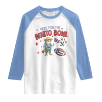 Here for the Benito Bowl 2026 Coquí Frog Raglan Shirt Puerto Rican Funny Football Music Fans