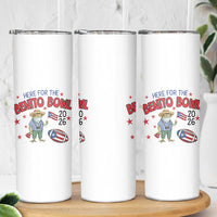Here for the Benito Bowl 2026 Coquí Frog Skinny Tumbler Puerto Rican Funny Football Music Fans
