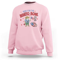 Here for the Benito Bowl 2026 Coquí Frog Sweatshirt Puerto Rican Funny Football Music Fans