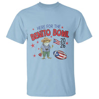Here for the Benito Bowl 2026 Coquí Frog T Shirt Puerto Rican Funny Football Music Fans