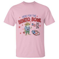 Here for the Benito Bowl 2026 Coquí Frog T Shirt Puerto Rican Funny Football Music Fans