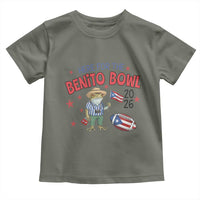 Here for the Benito Bowl 2026 Coquí Frog Toddler T Shirt Puerto Rican Funny Football Music Fans