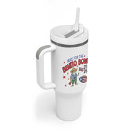 Here for the Benito Bowl 2026 Coquí Frog Tumbler With Handle Puerto Rican Funny Football Music Fans