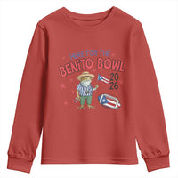 Here for the Benito Bowl 2026 Coquí Frog Youth Sweatshirt Puerto Rican Funny Football Music Fans