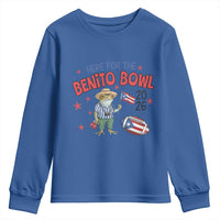 Here for the Benito Bowl 2026 Coquí Frog Youth Sweatshirt Puerto Rican Funny Football Music Fans