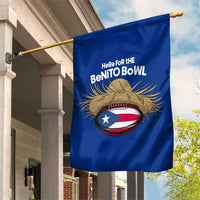 Here for the Benito Bowl Straw Hat Garden Flag Puerto Rico Flag Football Music Fans