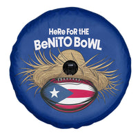 Here for the Benito Bowl Straw Hat Spare Tire Cover Puerto Rico Flag Football Music Fans