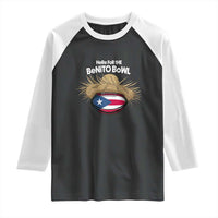 Here for the Benito Bowl Straw Hat Raglan Shirt Puerto Rico Flag Football Music Fans