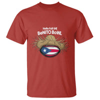 Here for the Benito Bowl Straw Hat T Shirt Puerto Rico Flag Football Music Fans