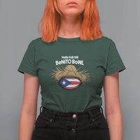 Here for the Benito Bowl Straw Hat T Shirt For Women Puerto Rico Flag Football Music Fans