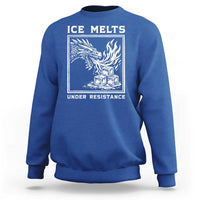 Ice Melts Under Resistance Sweatshirt Against Ice Protest Dragon Graphic with Fire