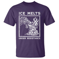 Ice Melts Under Resistance T Shirt Against Ice Protest Dragon Graphic with Fire