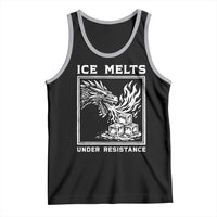 Ice Melts Under Resistance Tank Top Against Ice Protest Dragon Graphic with Fire