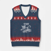 Chinga La Migra Protest Cat V-Neck Knit Sweater Vest Spanish Resistance Against Ice