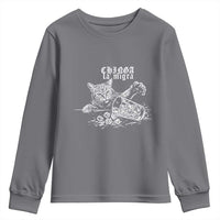 Chinga La Migra Protest Cat Youth Sweatshirt Spanish Resistance Against Ice