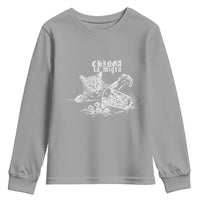 Chinga La Migra Protest Cat Youth Sweatshirt Spanish Resistance Against Ice