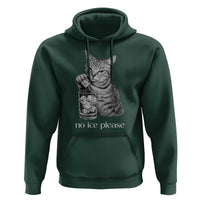 No Ice Please Realistic Angry Cat Graphic Hoodie Resistance Against Ice Protest