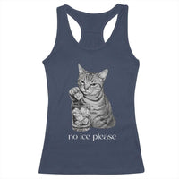 No Ice Please Realistic Angry Cat Graphic Racerback Tank Top Resistance Against Ice Protest
