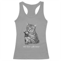 No Ice Please Realistic Angry Cat Graphic Racerback Tank Top Resistance Against Ice Protest