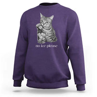 No Ice Please Realistic Angry Cat Graphic Sweatshirt Resistance Against Ice Protest