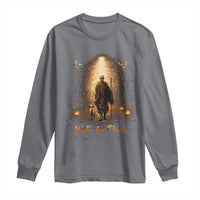Walk for Peace Lantern Path Long Sleeve Shirt Monk and Aloka the Dog Spiritual Journey
