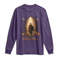 Walk for Peace Lantern Path Long Sleeve Shirt Monk and Aloka the Dog Spiritual Journey