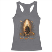 Walk for Peace Lantern Path Racerback Tank Top Monk and Aloka the Dog Spiritual Journey