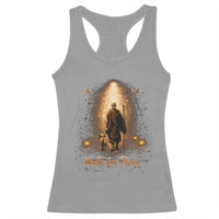 Walk for Peace Lantern Path Racerback Tank Top Monk and Aloka the Dog Spiritual Journey