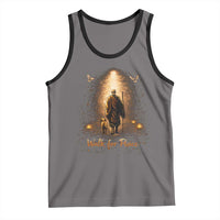 Walk for Peace Lantern Path Tank Top Monk and Aloka the Dog Spiritual Journey