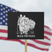 Walk for Peace Walking Monks and Aloka the Dog Protest Sign Buddhist Mindfulness Spiritual Religious Faith