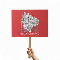 Walk for Peace Walking Monks and Aloka the Dog Protest Sign Buddhist Mindfulness Spiritual Religious Faith