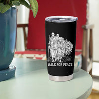 Walk for Peace Walking Monks and Aloka the Dog Tumbler Cup Buddhist Mindfulness Spiritual Religious Faith