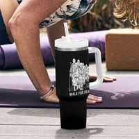 Walk for Peace Walking Monks and Aloka the Dog Tumbler With Handle Buddhist Mindfulness Spiritual Religious Faith