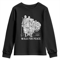 Walk for Peace Walking Monks and Aloka the Dog Youth Sweatshirt Buddhist Mindfulness Spiritual Religious Faith