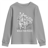 Walk for Peace Walking Monks and Aloka the Dog Youth Sweatshirt Buddhist Mindfulness Spiritual Religious Faith