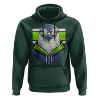 Cool Hawk Wearing Hoodie Graphic Hoodie Game Day Swagger
