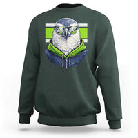 Cool Hawk Wearing Hoodie Graphic Sweatshirt Game Day Swagger
