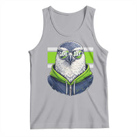 Cool Hawk Wearing Hoodie Graphic Tank Top Game Day Swagger