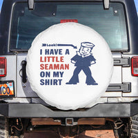 Funny Sailor Pun Spare Tire Cover I Have Little Seaman on My Shirt Retro Humor