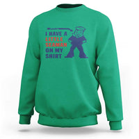 Funny Sailor Pun Sweatshirt I Have Little Seaman on My Shirt Retro Humor