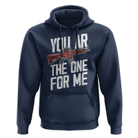 Funny Gun Lover Valentine Pun Hoodie You AR the One for Me Tactical Romance