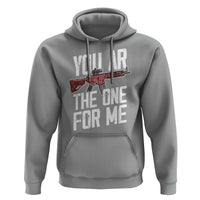Funny Gun Lover Valentine Pun Hoodie You AR the One for Me Tactical Romance