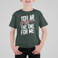 Funny Gun Lover Valentine Pun T Shirt For Kid You AR the One for Me Tactical Romance